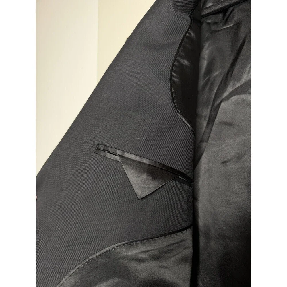 Banana Republic NWT Wool 2 Piece Modern Fit Black Suit 48L Jacket 40X32 Pants